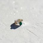 Anillo Ori con ágata verde - Plata 950