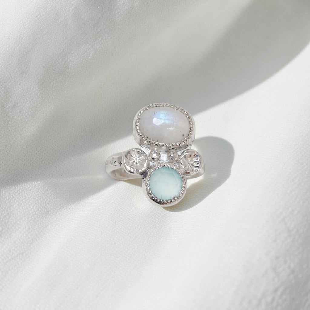 Anillo Mix Piedra Luna