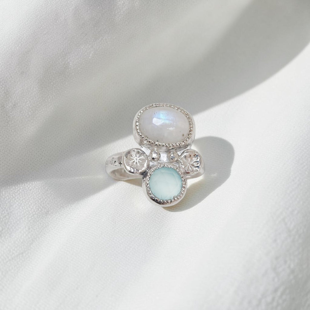 Anillo Mix Piedra Luna
