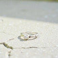 Anillo leaf con moissanita - Plata 950