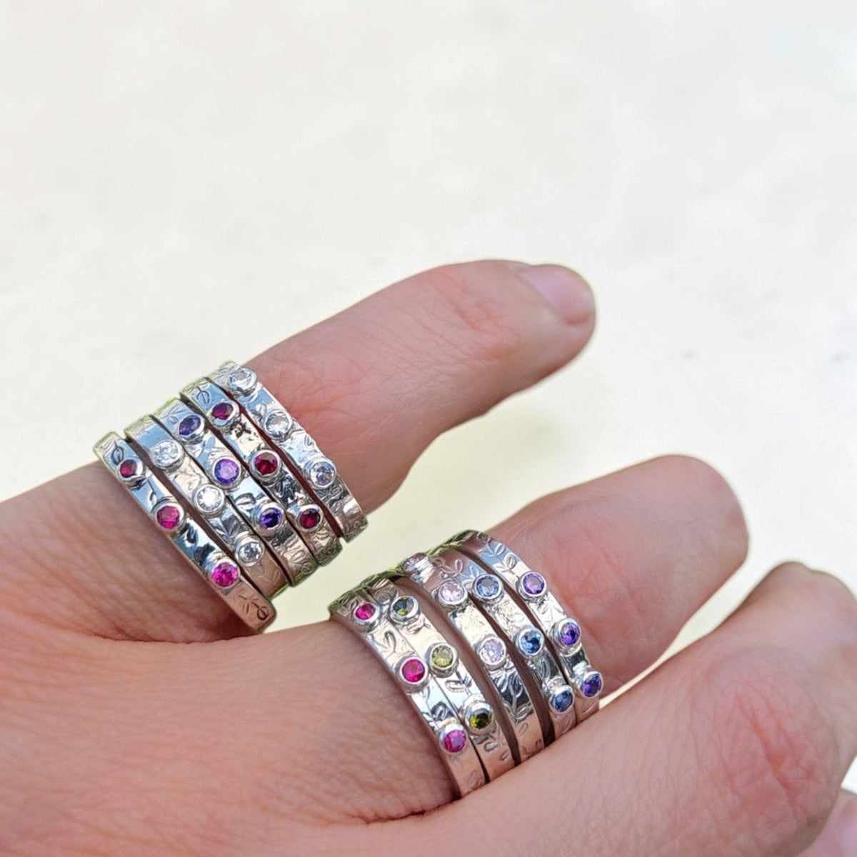 Anillo Garden de plata con 3 piedras