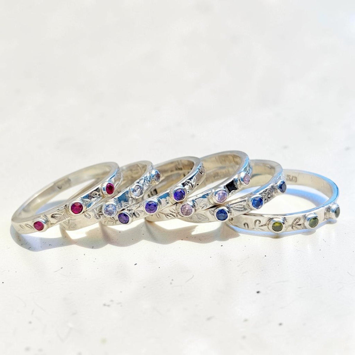 Anillo Garden de plata con 3 piedras