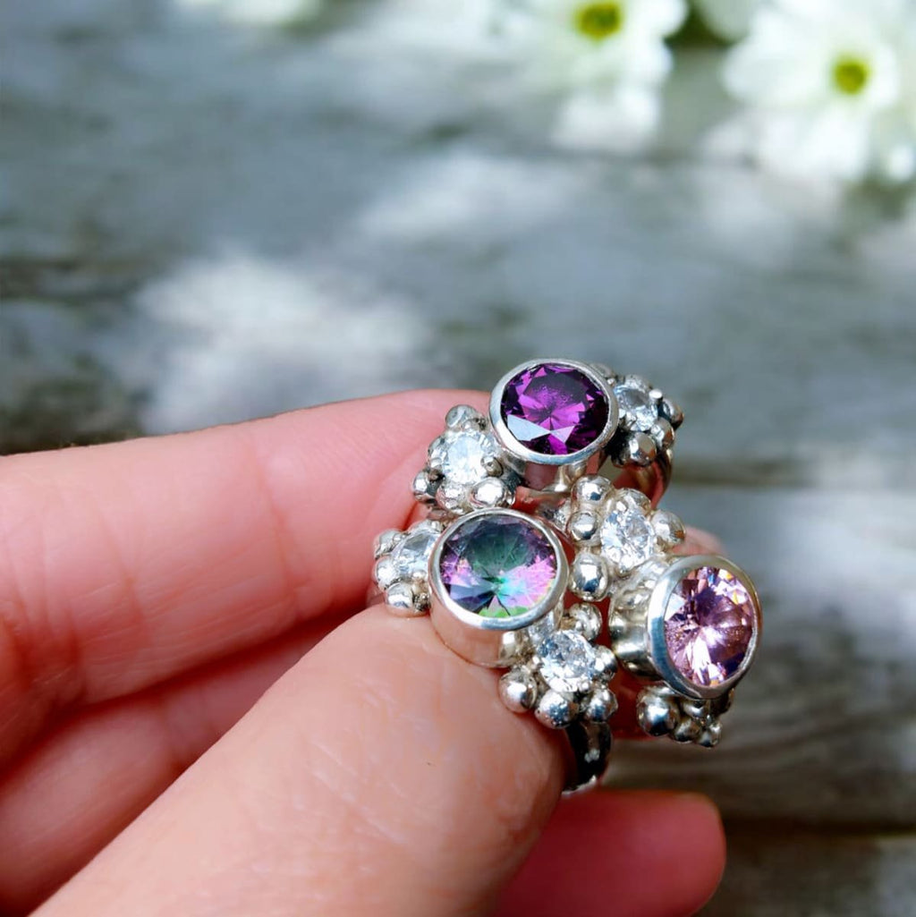 Anillo Glam con Topacio Místico