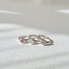 Anillo leaf con moissanita - Plata 950