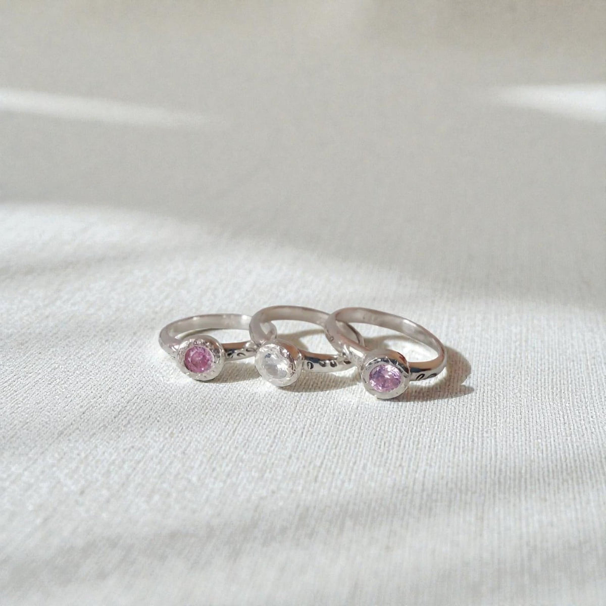 Anillo leaf con moissanita - Plata 950