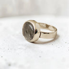 Anillo con Cuarzo Turmalinado