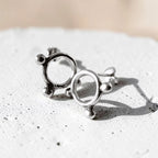 Aros pequeños de plata Círculo Balls
