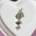 Colgante Prehnita, Turmalina y Peridoto