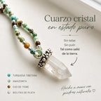 Collar de piedras naturales con cuarzo cristal