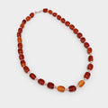 Collar de Cornalinas Naturales con Perlas y Mostacillas de Plata