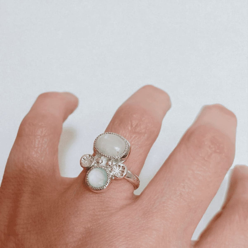 Anillo Mix Piedra Luna