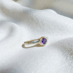 Anillo Leaf con amatista