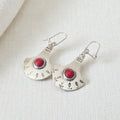 Aros con Coral Rojo
