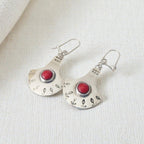 Aros con Coral Rojo