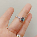 Anillo Axia Topacio Místico y Amatistas