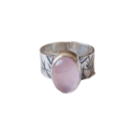 Anillo Rayas Cuarzo Rosa Natural - Imagen 5