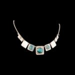 Collar de placas con turquesas - Imagen 3