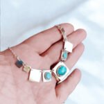 Collar de placas con turquesas - Imagen 6