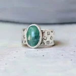 Anillo Square con Raíz de Esmeralda - Imagen 5