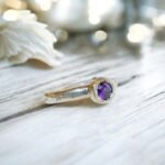 Anillo Leaf de plata con amatista