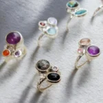 Anillo Mix de Obsidiana Nevada, Ónix y Circón Blanco - Imagen 3