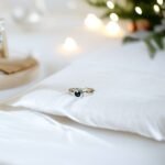 Anillo leaf de plata con topacio London Blue - Imagen 2