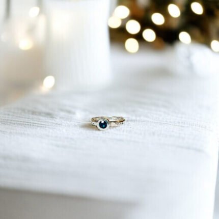 anillo topacio london blue - Plataia