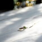 Anillo Leaf de plata con peridoto