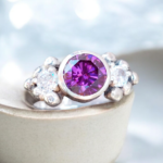 Anillo Glam Amatista con Moissanitas - Imagen 7