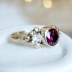 Anillo Glam Amatista con Moissanitas