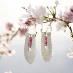 Aros Rayados Étnicos con Turmalinas - Imagen 2