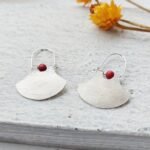 Aros Ethnia Coral Rojo Natural – Plata 950