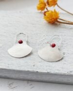 Aros Ethnia Coral Rojo Natural – Plata 950