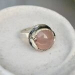 Anillo Birds - Cuarzo Rosa y Plata 950 - Imagen 2