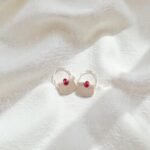 aros con cornalina roja - plata 950