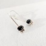 aros de onix y plata 950 - plataia