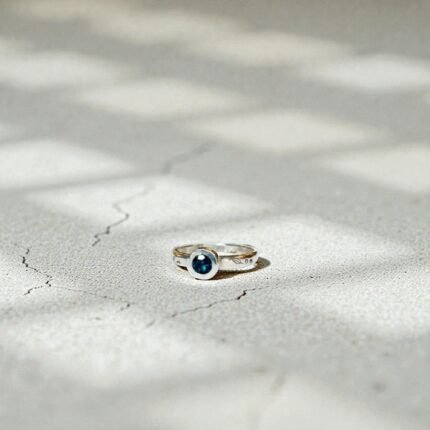 Anillo-Leaf-Topacio de plata 950