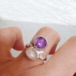 Anillo Mix de Amatista, Turmalina Rosada y Cuarzo Rosa - Imagen 2