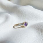 Anillo Leaf con amatista