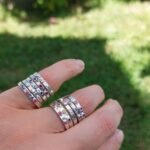 Anillo Garden · Plata 950 con 3 piedras - Imagen 3