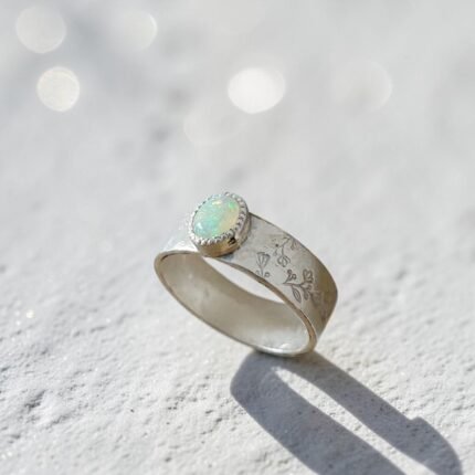 Anillo Ori con ópalo, plata 950