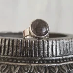Anillo Cuarzo 1 con cuarzo turmalinado natural en plata 950