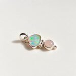 Colgante Ópalo y Cuarzo Rosado en Plata 950
